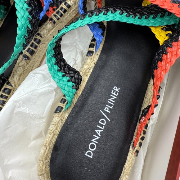 Donald/Pliner Multi color leather strap Sandals Size 9.5 in NIB - Picture 11 of 12